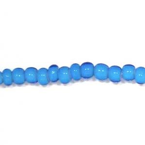 G204-063 White Hearts - Light Blue Opaque