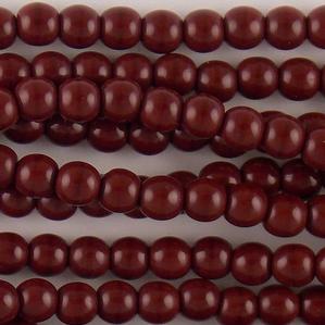 G21-098 4mm Round - Dark Brown Opaque