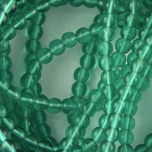 G21-155 4mm Round - Green Aqua Transparent