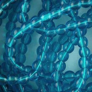 G21-157 4mm Round - Capri Blue Transparent