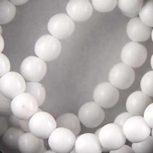 G22-005 6mm Round - White Opaque