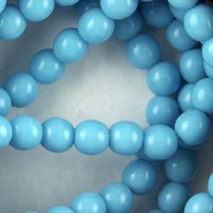 G22-057 6mm Round - Turquoise Blue Opaque