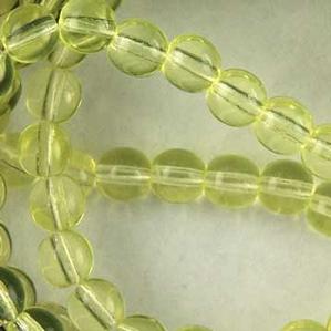 G22-138 6mm Round - Jonquil Transparent