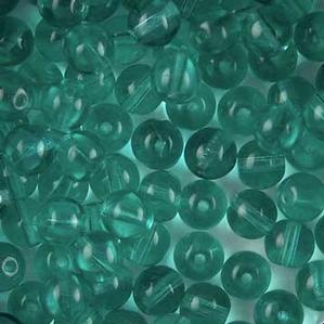 G22-155 6mm Round - Green Aqua Transparent
