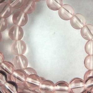 G22-172 6mm Round - Rose Transparent