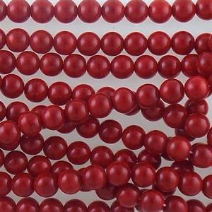 G23-014 8mm Round - Dark Red Opaque