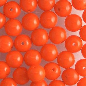 G23-025 8mm Round - Orange Opaque