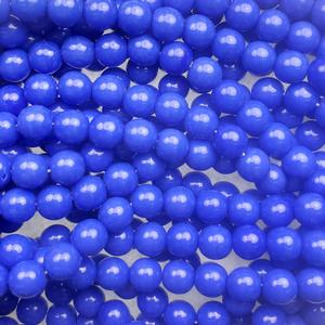 G23-066 8mm Round Beads - Royal Blue Opaque