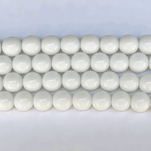 G24-005 10mm Round - White Opaque