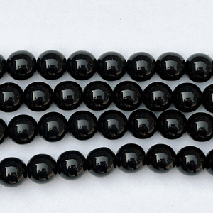 G25-001 12mm Round - Black Opaque