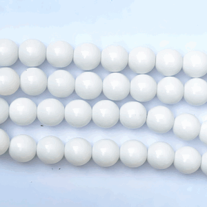G25-005 12mm Round - White Opaque