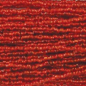 G3/12-217 12/0 3 Cut Red Silverlined