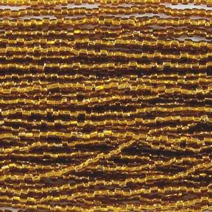 G3/12-295 12/0 3 Cut Brown Silverlined