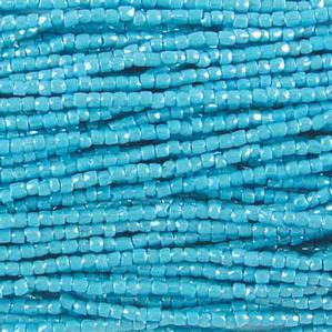 G3/12-657 12/0 3 Cut Turquoise Blue Opaque Luster