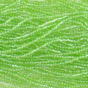 G3/12-642 12/0 3 Cut Lime Gr. Transparent Luster