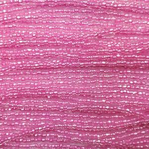 G3/9-575 9/0 3 Cut Crystal/Rose Colorlined