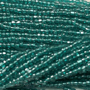 G3/12-656 12/0 3 Cut Dark Turquoise Opaque Luster