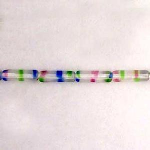 G41-100 - 14x4mm Glass Hot Dogs - Art Glass Trans