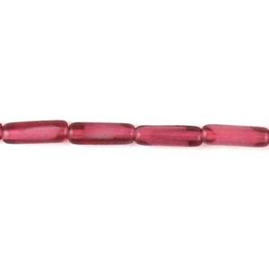G41-1175 - 14x4mm Glass Hot Dogs - Pink/White Var