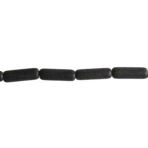 G41-901 - 14x4mm Glass Hot Dogs - Black Matte