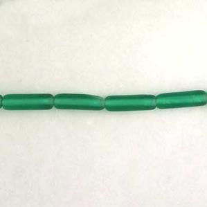 G41-958 - 14x4mm Glass Hot Dogs - Teal Matte