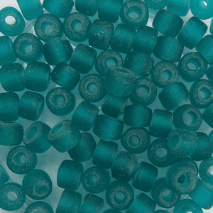 G410-9158 Crow Beads - Teal Transparent Matte
