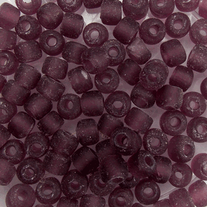 G410-9187 Crow Beads - Amethyst Transparent Matte