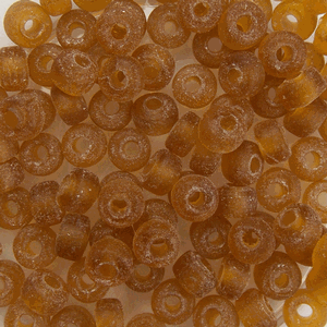 G410-9192 Crow Beads - Amber Transparent Matte