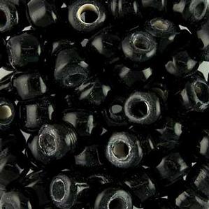G420-001 Crow Beads - Black Opaque