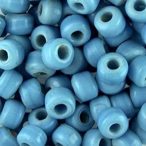 G420-063 Crow Beads - Light Blue Opaque