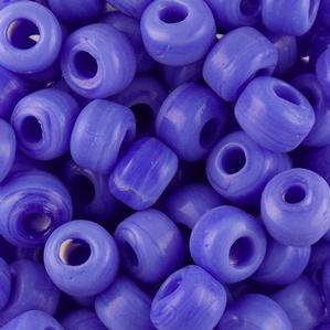 G420-064 Crow Beads - Medium Blue Opaque