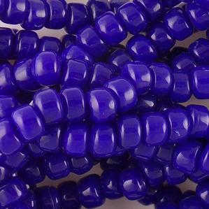 G420-068 Crow Beads - Dark Blue Opaque