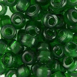 G420-145 Crow Beads - Green Transparent