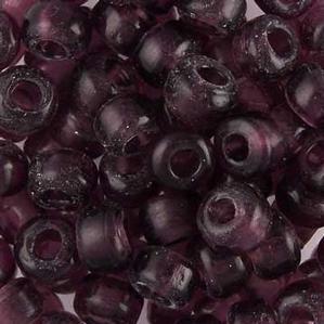 G420-188 Crow Beads - Dark Amethyst Transparent