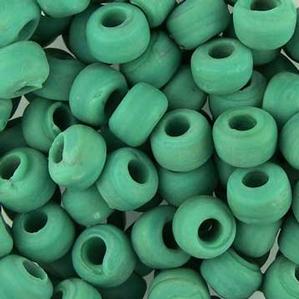 G420-9055 Crow Beads - Turquoise Green Op Matte