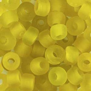 G420-9134 Crow Beads - Yellow Transparent Matte