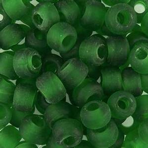 G420-9148 Crow Beads - Dark Green Transp Matte