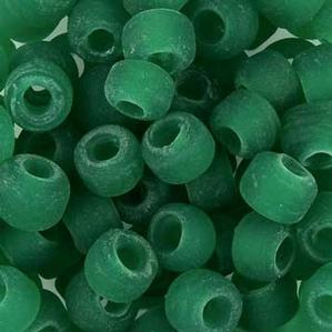 G420-9156 Crow Beads -Dark Aqua Green Transp Matte