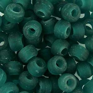 G420-9158 Crow Beads - Teal Transp Matte