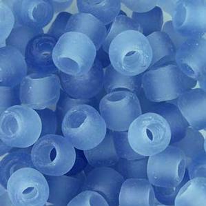 G420-9164 Crow Beads - Light Blue Transp Matte