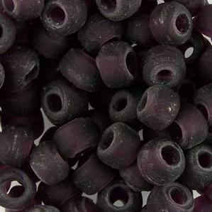 G420-9188 Crow Beads - Dark Amethyst Transp Matte