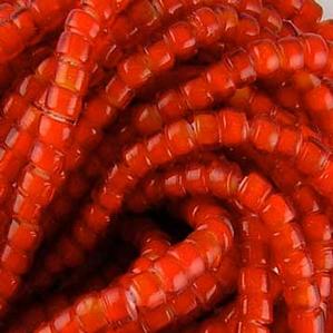 G426-118 6mm White Hearts - Light Red Transparent