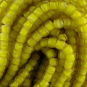 G428-135 8mm White Hearts -  Yellow Transparent