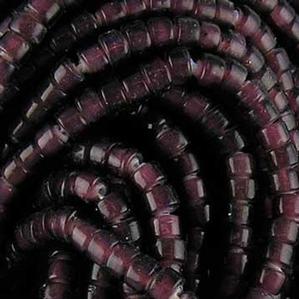 G426-188 6mm White Hearts - Dk Amethyst Transp.