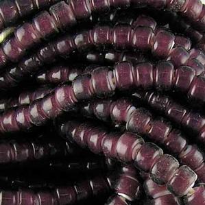 G428-188 8mm White Hearts - Dark Amethyst Trans