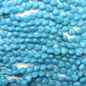 G45-063 - 6mm Hearts - Lt Blue Opaque