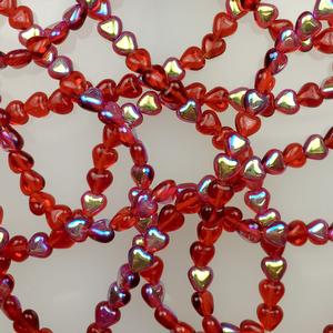 G45-317 - 6mm Hearts - Ruby AB