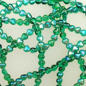 G45-358 - 6mm Hearts - Teal AB
