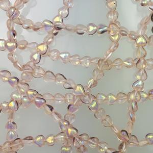 G45-372 - 6mm Hearts - Peach AB