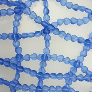 G45-965 - 6mm Hearts - Medium Blue Matte